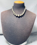 Very Old Very Rare Vintage Native American Navajo Hand Tooled Sterling Silver Necklace-Nativo Arts