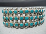 Snake Eyes Turquoise Vintage Native American Navajo Sterling Silver Bracelet Old-Nativo Arts