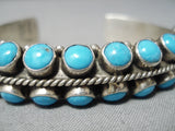 Very Rare Two Sided Turquoise Vintage Native American Navajo Ben Begaye Sterling Silver Bracelet-Nativo Arts