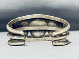 Stunning Vintage Native American Navajo 3 Kingman Turquoise Sterling Silver Huge Bracelet-Nativo Arts