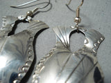 Marvelous Vintage Native American Navajo Sterling Silver Wedding Vase Earrings Old-Nativo Arts