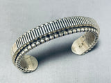 Jonny Nez Heavy Native American Navajo Sterling Silver Bracelet-Nativo Arts