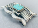 Tremendous Vintage Native American Navajo Royston Turquoise Sterling Silver Buckle-Nativo Arts