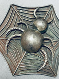 Unique Vintage Southwestern Sterling Silver Spider Pin Old-Nativo Arts