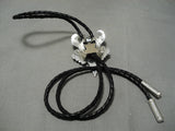 Tremendous Navajo Native American Sterling Silver Southwest Bolo Tie-Nativo Arts