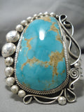 Quality Ray Nez Vintage Native American Navajo Royston Turquoise Sterling Silver Bracelet-Nativo Arts