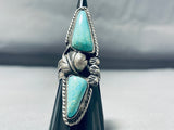 Tremendous Vintage Native American Navajo Turquoise Sterling Silver Ring-Nativo Arts