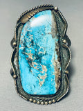 One Of The Best Ever Vintage Native American Navajo Gilbert Turquoise Sterling Silver Bracelet-Nativo Arts