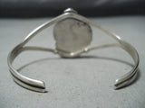Marvelous Vintage Native American Navajo Morenci Turquoise Sterling Silver Bracelet Old-Nativo Arts