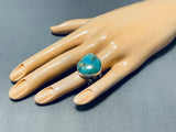 Noteworthy San Felipe Royston Turquoise Sterling Silver Ring-Nativo Arts