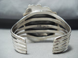 Ray Nez Native American Navajo Royston Turquoise Sterling Silver Huge Bracelet-Nativo Arts
