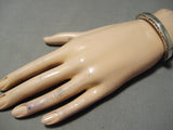 Authentic Vintage Native American Navajo Orville Tsinnie Sterling Silver Bracelet-Nativo Arts