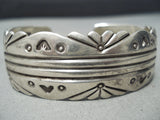 Advanced Detailed Vintage Native American Navajo Sterling Silver Segmented Bracelet-Nativo Arts