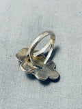 Native American Unforgettable Vintage White Buffalo Turquoise Sterling Silver Ring-Nativo Arts