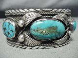 Native American Important Vintage Francisco Gomez Turquoise Sterling Silver Bracelet-Nativo Arts