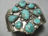 One Of The Best Vintage Native American Navajo Royston Turquoise Sterling Silver Bracelet Old-Nativo Arts