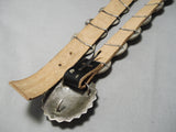 Heavy Don Dorthy Vintage Native American Navajo Green Turquoise Sterling Silver Concho Belt-Nativo Arts