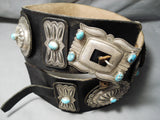 Largest Vintage Native American Navajo Turquoise Sterling Silver Concho Belt This Year-Nativo Arts