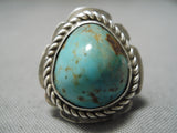 Marvelous Vintage Native American Navajo Royston Turquoise Sterling Silver Ring Old-Nativo Arts