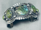 Best Donny Johnson Vintage Native American Navajo Spiderweb Turquoise Sterling Silver Bracelet-Nativo Arts
