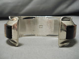 Museum Utah Rocks Vintage Native American Navajo Sterling Silver Inlaid Bracelet Cuff Old-Nativo Arts