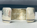 Unbelievable Native American Navajo Signed Sterling Silver Handcarved Tracks Bracelet-Nativo Arts