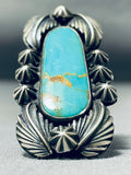 Jake Francosa San Felipe Royston Turquoise Sterling Silver Ring-Nativo Arts