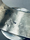 Ocean Boulder Turquoise Native American Navajo Sterling Silver Heavy Bracelet-Nativo Arts