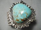Astounding Vintage Native American Navajo Royston Turquoise Sterling Silver Bracelet Old-Nativo Arts
