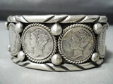 Custom San Felipe Native American Sterling Silver Dime Bracelet-Nativo Arts