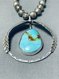 Exceptional Vintage Native American Navajo Royston Turquoise Sterling Silver Necklace-Nativo Arts