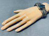 The Most Unique Vintage Native American Navajo Abalone Brownbear Sterling Silver Bracelet-Nativo Arts