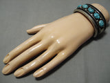 Museum Vintage Native American Navajo Spiderweb Turquoise Sterling Silver Bracelet Old-Nativo Arts