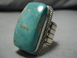 Incredible Vintage Native American Navajo Royston Turquoise Sterling Silver Ring-Nativo Arts