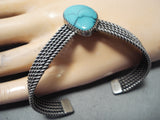 Exquisite Vintage Native American Navajo Turquoise Sterling Silver Bracelet-Nativo Arts