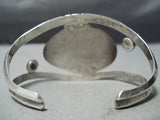 Opulent Vintage Native American Navajo Carlin Turquoise Sterling Silver Bracelet Old-Nativo Arts