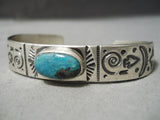 Important Jeanette Dale Native American Navajo Bisbee Turquoise Sterling Silver Bracelet-Nativo Arts