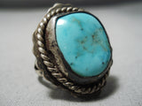 Astonishing Vintage Native American Navajo Royston Turquoise Sterling Silver Ring Old-Nativo Arts