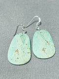 Native American Outstanding Santo Domingo Royston Turquoise Sterling Silver Earrings-Nativo Arts