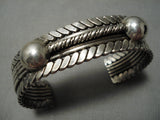 Thick And Heavy!! Coiled Native American Navajo Sterling Silver Bracelet Cuff Old-Nativo Arts