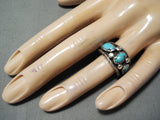 Wonderful Vintage Navajo Turquoise Sterling Silver Ring Native American Old-Nativo Arts