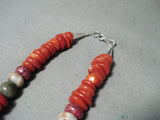 Singer Chunky Coral Native American Navajo Turquoise Sterling Silver Necklace-Nativo Arts