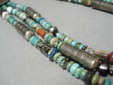 Best Vintage Native American Navajo Thomas Singer Royston Turquoise Sterling Silver Necklace-Nativo Arts