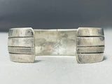Fan Platero Vintage Native American Navajo Hand Forged Sterling Silver Bracelet-Nativo Arts