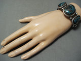 Old Morenci Vintage Native American Navajo Turquoise Sterling Silver Bracelet Jewelry-Nativo Arts