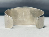 Sturdy Heavy Vintage Native American Navajo Turquoise Sterling Silver Bracelet Cuff-Nativo Arts