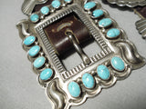 Important Gary Reeves Vintage Native American Navajo Turquoise Sterling Silver Concho Belt Old-Nativo Arts