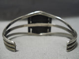 Stunning Vintage Native American Navajo Pilot Mountain Turquoise Sterling Silver Bracelet Old-Nativo Arts