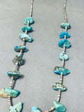 Native American Marvelous Vintage Santo Domingo Turquoise Sterling Silver Necklace-Nativo Arts