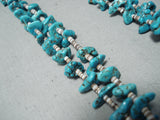Incredible Authentic Vintage Native American Navajo Sleeping Beauty Turquoise Necklace Old-Nativo Arts